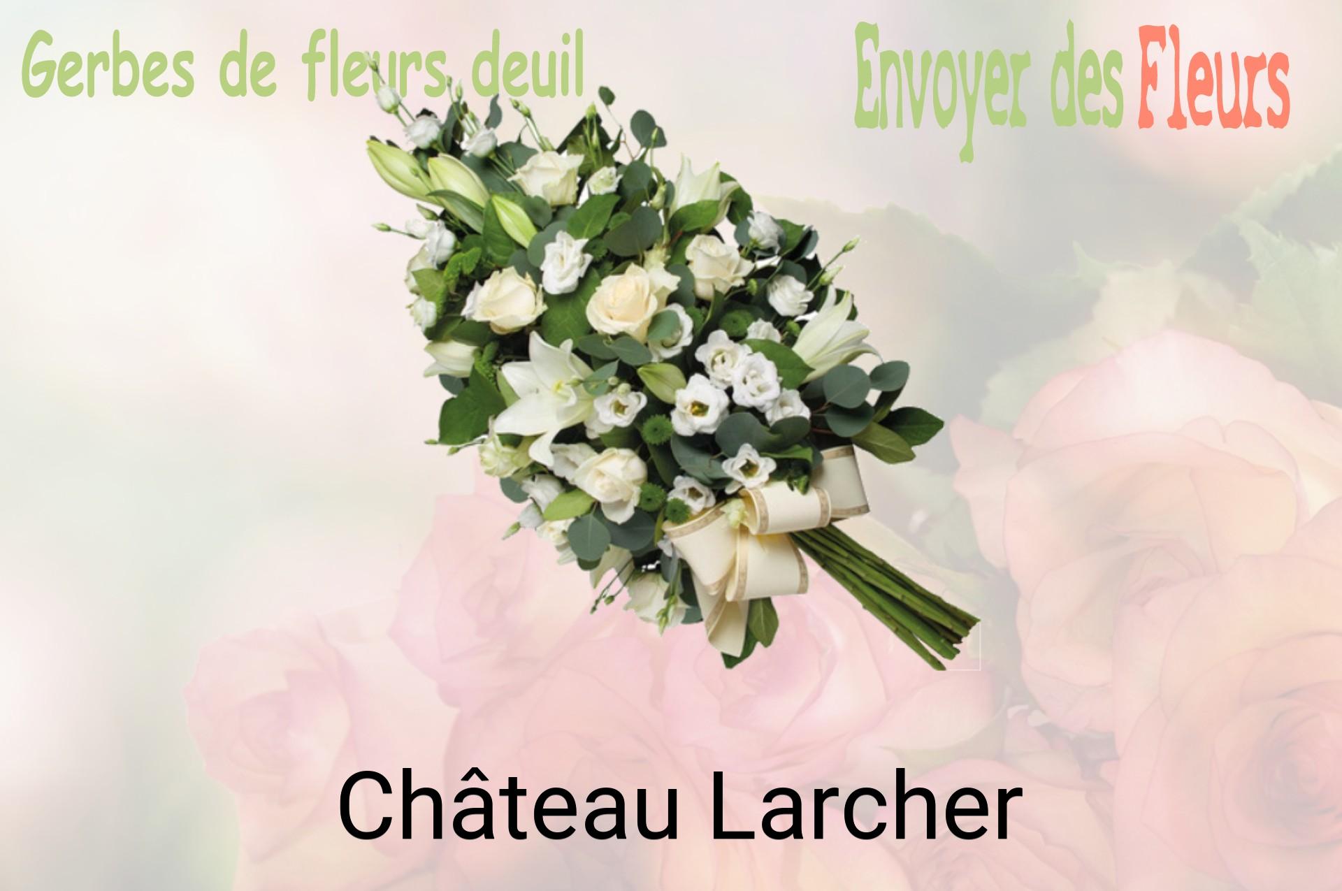 Gerbe de fleurs de deuil livrée à Château-Larcher